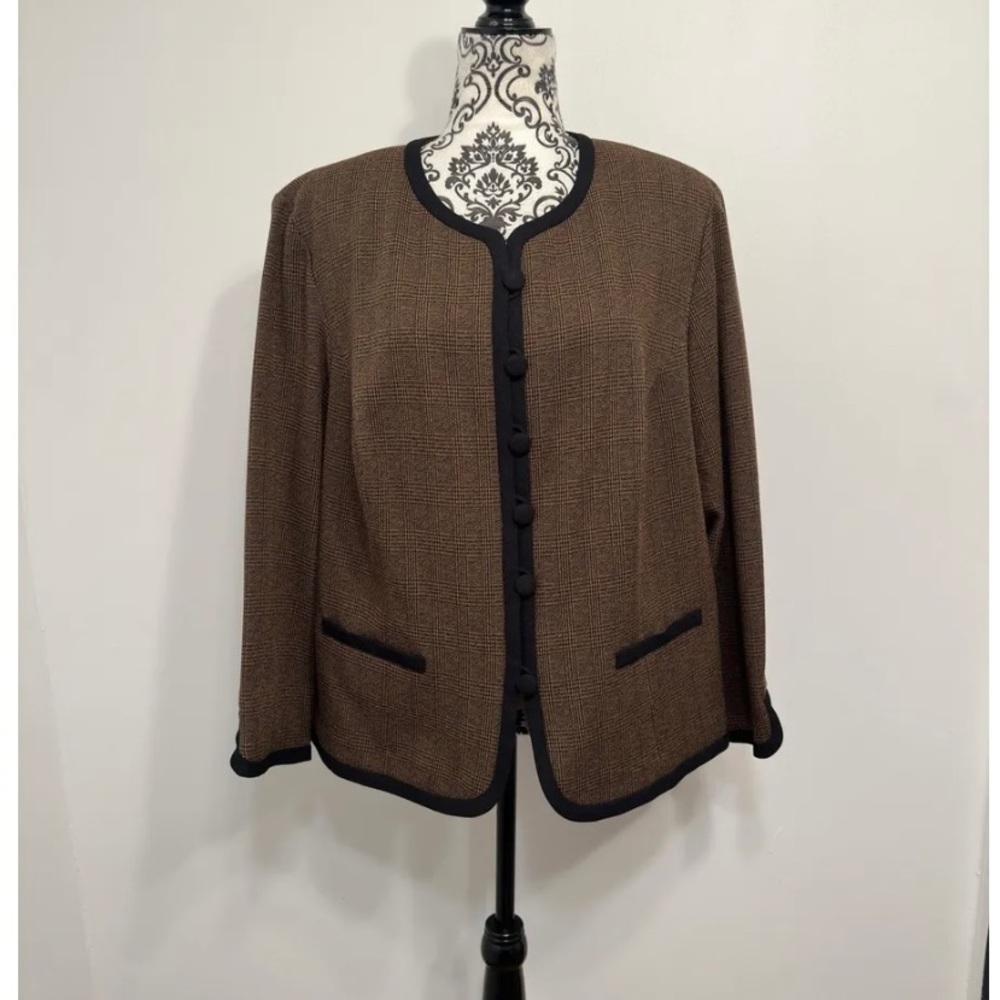 Womens Lealie Fay brown and black blazer - 20WP
